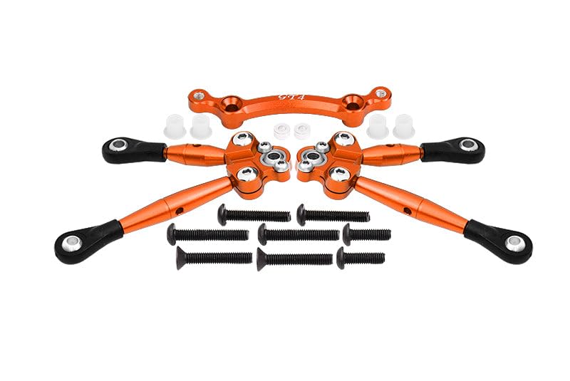 Upgrade Your RC Car! Aluminum Front Tie Rods & Stabilizer Set For 1/10 Traxxas 4-Tec 2.0/3.0 - 3pc Black - View #3