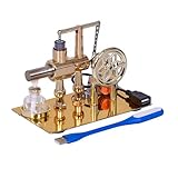 Hot Air Stirling Engine Motor Education Model Toy Electricity Power Generator LED Lights Kit Class Teaching Stirling Engine Kit for Adults Desktop Educational Physics Experiment Kit Toy Gift