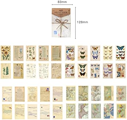 KEUGT 240 pPieces Sheets Vintage Scrapbook Paper - Journal Supplies - Junk Diary Stickers - Craft Decorative Paper - Vintage Old Paper for Junk Periodicals and Papercraft Projects