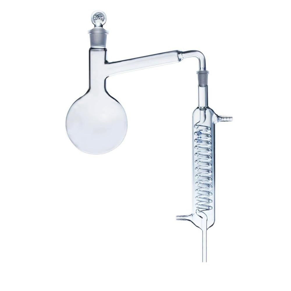 Aparato De Laboratorio De 500ml, Matraz De Fondo Redondo Con Bobina, Tubo Condensador De Vidrio De 20mm De Diámetro, 1 Unidad