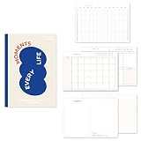 モノライク B6 オブジェ ダイアリー 6ヶ月 プランナー、青 - B6 Objet Diary 6 Month Planner, Blue 月間計画, 週間計画, スケジューラー, イラスト·ダイアリー