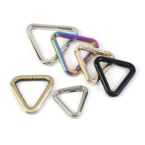 Hebillas de correa de cuero con anillo triangular abierto para bolsos y cinturón 4