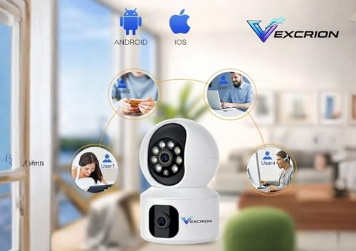 Image of 5MP Indoor WiFi Smart Security Camera | Full HD Video | Color Night Vision | Motion Alerts | Two-Way Talk | Wireless Home CCTV with V380 Pro App Support