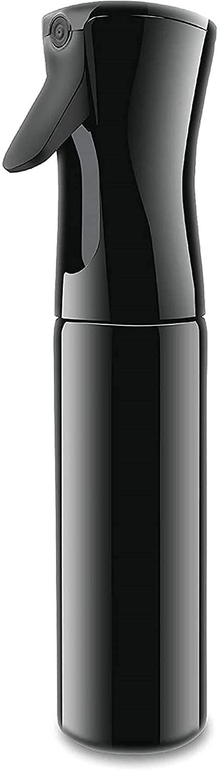 VMITRA 300 ml Spray Bottle Black Continuous Refillable Empty Water Spray Dispenser Ultra Fine Multipurpose Mist Bottle for Hair Styling, Plants, Cleaning, Salons, Face, Scents, & Skin Care