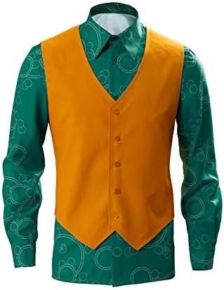 Joaquin Phoenix 2019 Costume Suit Halloween Cosplay Retro Red Shirts Outfit for Men Kids