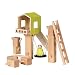 MiO Tree Fort + 1 Bean Bag Person Peg Doll Imaginative Montessori Style STEM Learning Wooden Building Playset for Boys and Girls 3 Years + Up by Manhattan Toy
