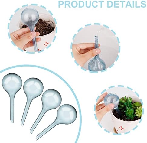 Pinenuts 8 Pack Plant Watering Bulbs, 5cm Self Watering Globes Small Automatic Plant Waterer Drip Irrigation Device, Self Watering System for Plants Indoor Outdoor(Blue)