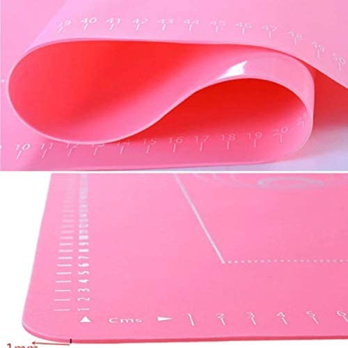 Ochtend ® Silicone Baking Sheet Roti Mat Measurements Reusable Non-Stick Kneading Dough Mat Bakery Measuring Mat Stretchable Fondant Rolling Mat Dough Mat for Kitchen Chapati Cake 2