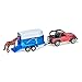 Siku 1651, Jeep with Horse Trailer, Metal/Plastic, Multicolour, Incl. 1 Toy Horse, Opening Loading Flap