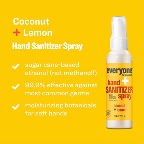 Everyone For Every Body Hand Sanitizer Spray: Coconut And Lemon, Travel Size, 2 Ounce, 6 Count #TOP3