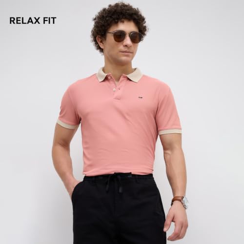 Image of Nostrum Mary Half Sleeve Polo T-Shirt with Two-Tone Collar, Stylish T Shirt for Men, Polo Tshirts for Men, Cotton T Shirt for Man, Casual Tshirt for Mens Boys