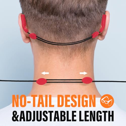 Image of Buyisgle Eye Glasses Holder Strap - Adjustable Sunglasses Straps Cords for Men Women - Eyeglass Holders Around Neck - Eyewear String Lanyard Retainer -4PCS(14in Red