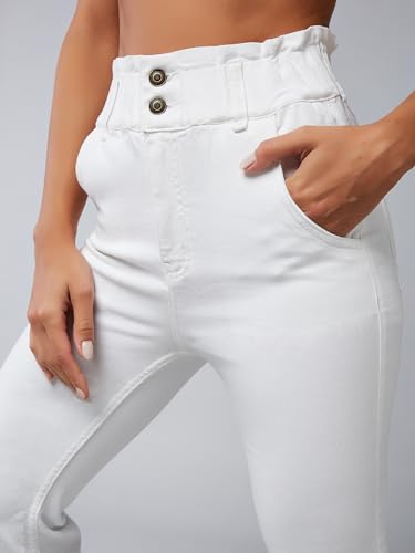 Image of Dolce Crudo Women's Wide Leg High-Rise Clean-Look Jean's