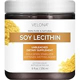 velona Pure Liquid Soy Lecithin 8 Fl Oz | Food Grade | Unbleached| Emulsifier, Stabilizer, Softener, Smoother, Wetting Agent | Use Today - Enjoy Results
