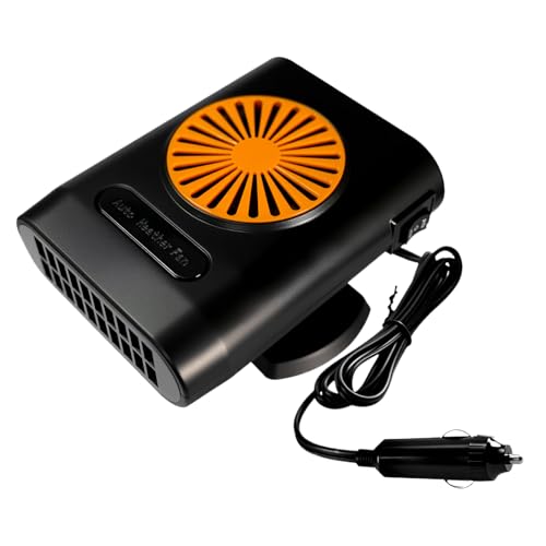 Calefactor De Coche,Calentador Vehicular 200w | Descongelador de Parabrisas 12V/24V Calefacción Interior para Viajes Diarios Invierno Aparcamiento Remolques Camiones Garaje Exteriores