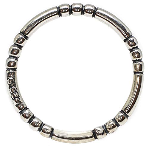 CloseoutWarehouse Sterling Silver Decorated Beaded Stackable Ring (Comes in Colors)2