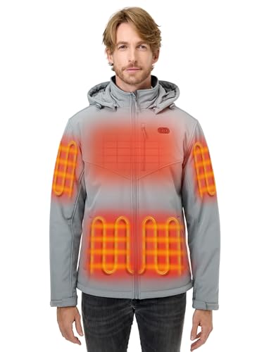 Image of Men's 5-Zone Dual-Control Heated Jacket with Sleeve Heating and Battery