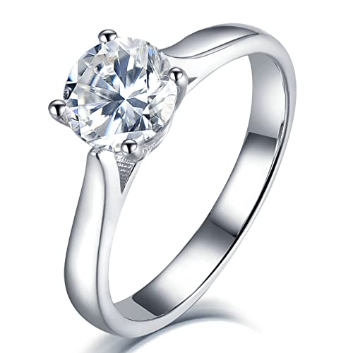 Bague moissanite KnSam en argent : le solitaire 4 griffes idéal pour votre mariage