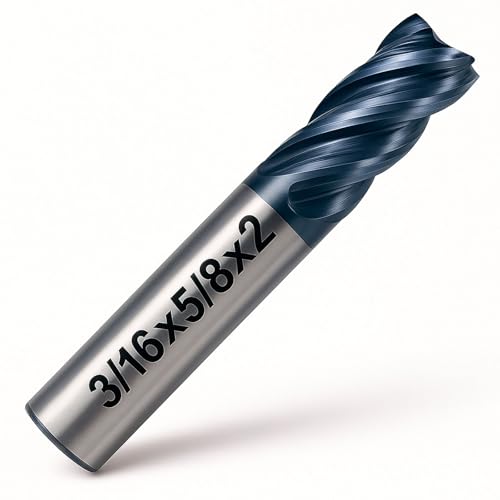 Image of Carbide End Mill Cutter 3 /16 Inch Square Nose 4 Flutes