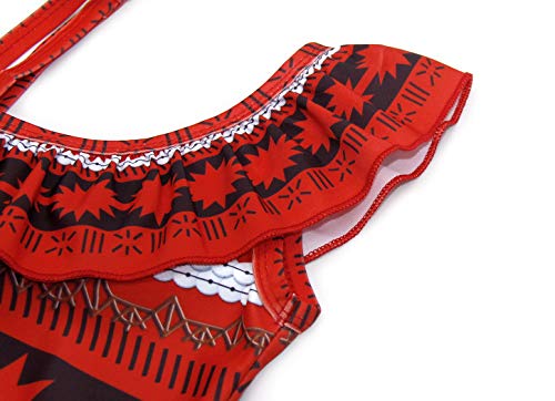 Jurebecia moana Princesa Moana Fato de banho sem mangas e sem mangas Fato de banho com decote,P021+P