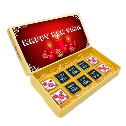 Image of Expelite Mery Christams And New Year Chocolate Gift For Girl Friend - 10 PC Happy Near Year Gift for Employees