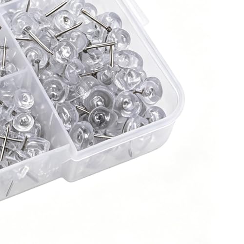 Tachuelas transparentes de plástico para tablón de anuncios en la escuela 8