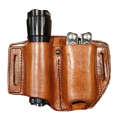 Handmade Leather Multitool Holster. Flashlight Holster. Father's Day Gift. Birthday Gift.