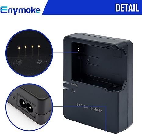 شاحن بطارية سريع LC-E8 متوافق مع بطارية LC-E8 LP-E8 لكانون EOS Rebel T2i T3i T4i T5i 550D 600D 650D 700D Kiss X4 X5 X6 X6i X7i (غير متوافق مع ريبل T2, T3, T4, T5)