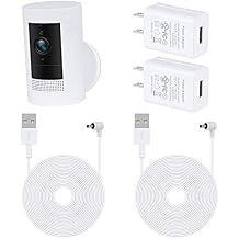2Pack Power Adapter for Stick Up Cam Battery3rd Gen, with 30ft/9m Weatherproof Outdoor Cable Continuously Charge Your Camera, No Need to Change The Batteries