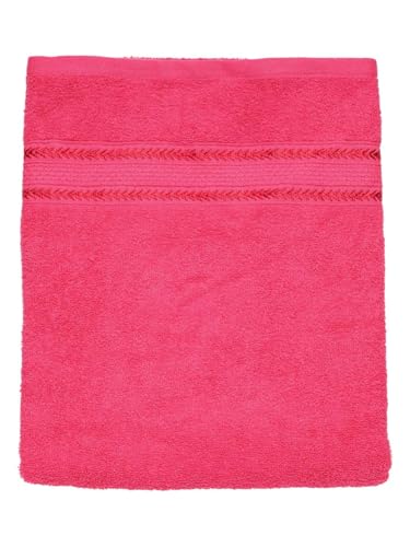 Image of RAMRAJ COTTON Premium Soft & Absorbent | Terry Bath Towel | Size : 75 cm *150 cm - Pink
