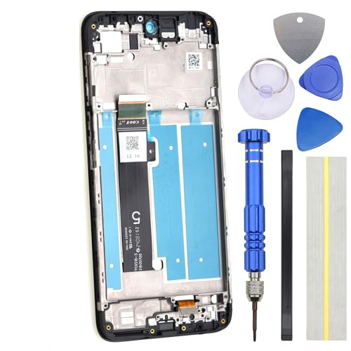 Double Sure Pantalla LCD IPS para Motorola Moto G Play (2024) G Play Gen 3, color negro con marco
