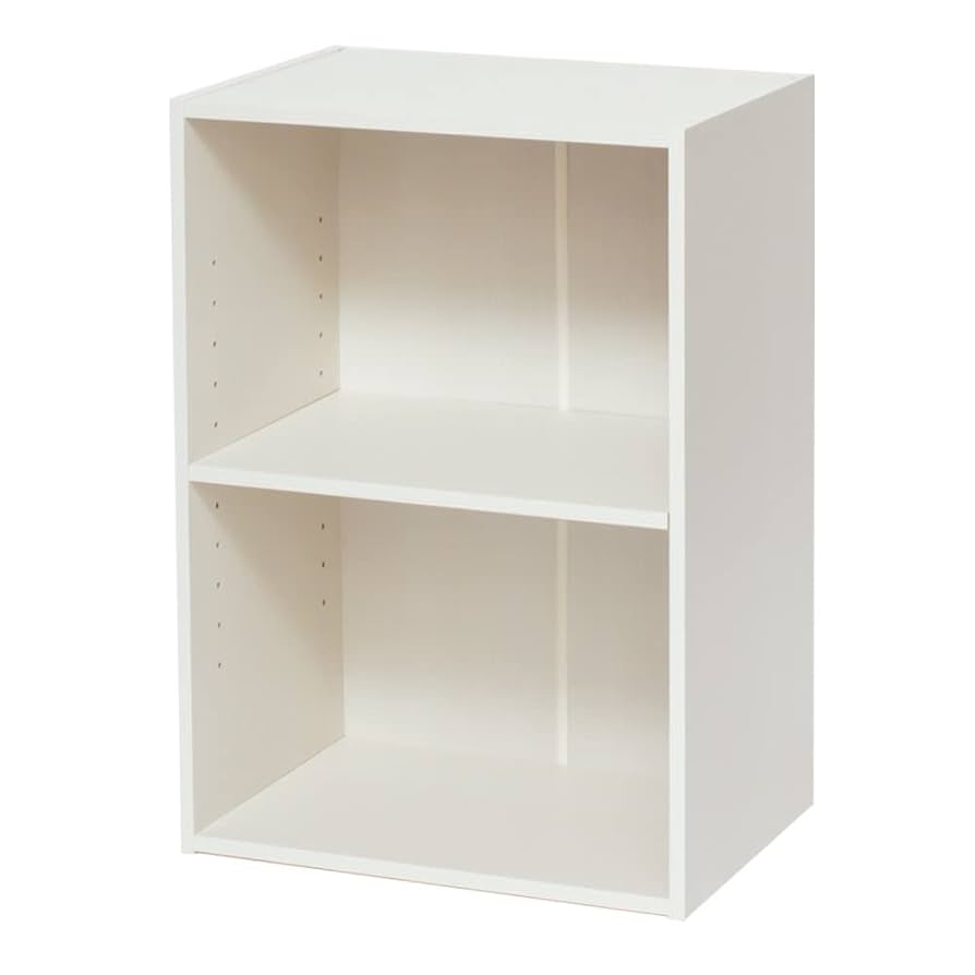 Amazon｜コーナンオリジナル 2段カラーボックス 可動棚 WWH