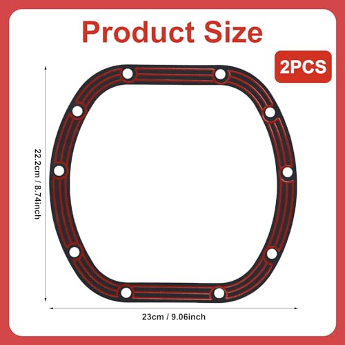 Image of PEUTIER 2pcs Differential Cover Gasket for Dana 30, Metal Black Replacement Cover Gasket for Dana 30 Differential, 06027-28