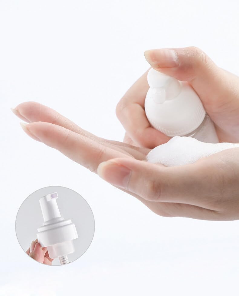 Miniatura 3 de 2 botellas de espuma transparente de 3.4 fl oz, dispensador de bomba de espuma de plástico, botella líquida vacía de jabón de viaje, champú para