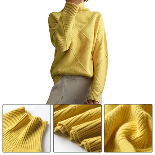 suéteres de gola alta das mulheres,Suéter de inverno de gola alta manga comprida | Suéter pulôver fe