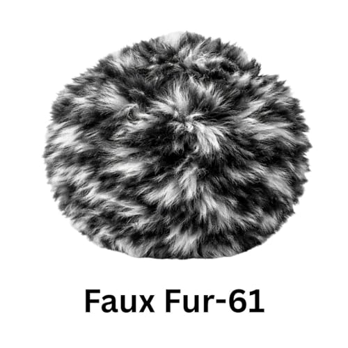 Image of VCR Black and White Yarn, Bulky Chunky Faux Fur Yarn, 100 Grams Hank, 100% Polyester, Suitable for Knitting Jackets, Scarves, Hats, Blankets, Cushions, Toys and Decorative Accents