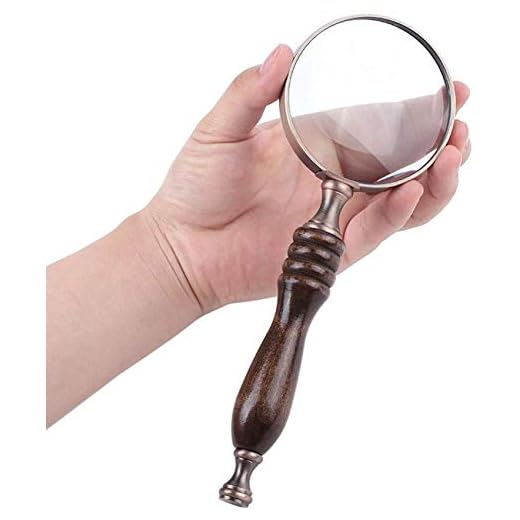 Handhållen förstoringsglas, Antik handtag Förstoringsglas 10X läsförstoringsglas Förstoringsglas För läsbok, inspektion, mynt, insekter, stenar, karta, korsord