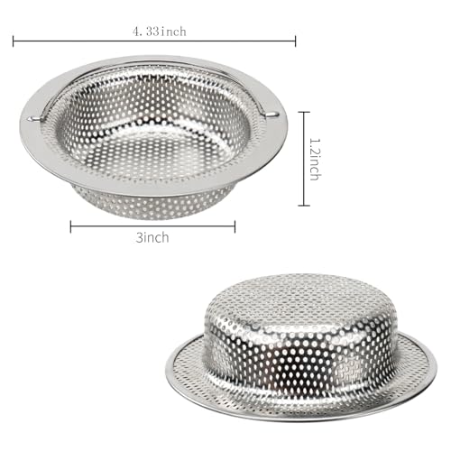 Colador para fregadero de cocina de acero inoxidable 2 piezas miniatura 2