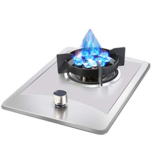 Stainless Steel Cooktop Gas Cooktop,4.2Kw,With Flameout Protection,For Home Kitchen Benchtop/Embedded Single Cooker (B Natural g