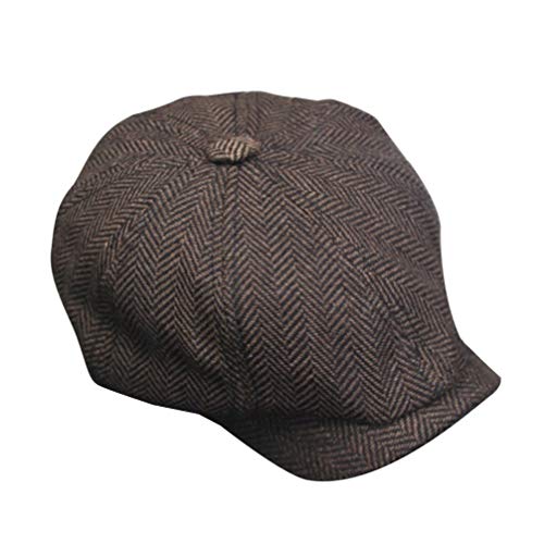 VALICLUD Chapéu masculino clássico jornaleiro Gatsby de algodão quente para inverno Gatsby Ivy, boné