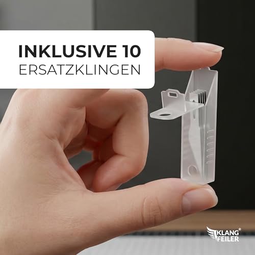 Klangfeiler Bastelmesser Skalpell Set - inkl. 10 Klingen - Cutter Messer Schnitzmesser für Bastelarbeiten mit Ersatzklingen