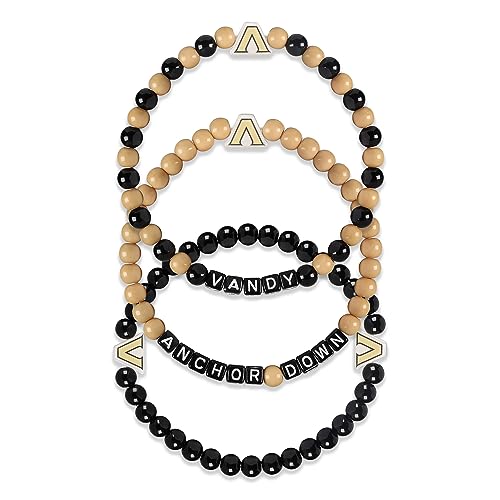 FOCO Vanderbilt Commodores NCAA 3 Pack Beaded Friendship Bracelet