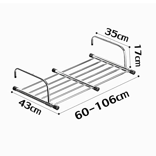 Étendoir à linge en acier inoxydable robuste et pliable - 6
