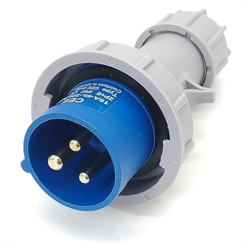 Industrial Plug Connector3 Pin Connector 16A 220V250V 50 60Hz 3P 6h 2P+E Waterproof IP67 Aviation Male
