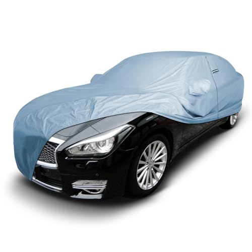 Image of iCarCover Premium Car Cover for 2014-2019 Infiniti Q70 Heavy Duty Waterproof All-Weather Automobiles Custom Fit Indoor Outdoor UV Snow Protection Covers with Straps and Bag