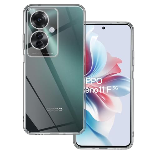 GEEMEE Hülle für Oppo Reno 11 F 5G/Oppo Reno 11F 5G Handyhülle, Schlank Klar Soft TPU Bumper Schutzhülle, Handyhülle Transparent Kratzfest Cover, Anti-Gelb Stoßfest Crystal Clear Hülle