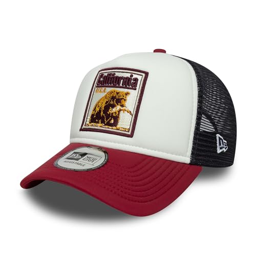 New Era California A-Frame Trucker Cap Bären-Patch Rot - One-Size