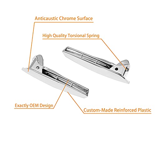 Interior Door Handle Set, Compatible with 2007-2014 Chevy Silverado Tahoe Avalanche Cadillac Escalade GMC Yukon, Chrome Front Inside Left Driver & Right Passenger Side | Replaces# 81195, 15935954