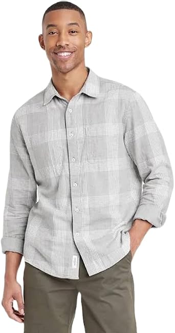 Goodfellow & Co Mens Reversible Long Sleeve Button-Down Shirt -