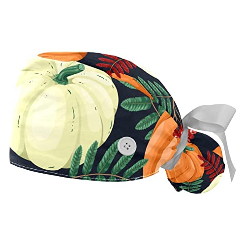 Casquette de travail JDEZ avec motif citrouilles feuilles